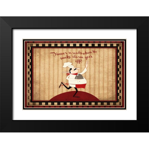 Smoke Alarm Black Modern Wood Framed Art Print with Double Matting by Grey, Jace