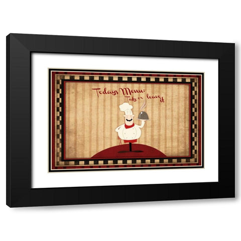 Leave It Black Modern Wood Framed Art Print with Double Matting by Grey, Jace