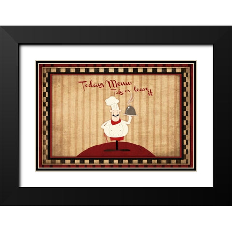 Leave It Black Modern Wood Framed Art Print with Double Matting by Grey, Jace