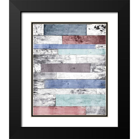 Pastel Wood Black Modern Wood Framed Art Print with Double Matting by Grey, Jace