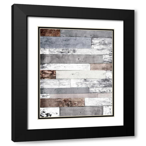 Pastel Wood Three Black Modern Wood Framed Art Print with Double Matting by Grey, Jace
