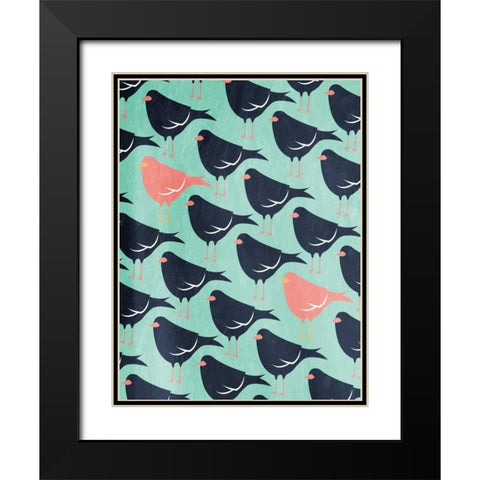 Stand Out Black Modern Wood Framed Art Print with Double Matting by Grey, Jace