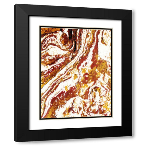 Iron Marble Black Modern Wood Framed Art Print with Double Matting by Grey, Jace