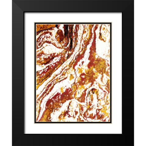 Iron Marble Black Modern Wood Framed Art Print with Double Matting by Grey, Jace
