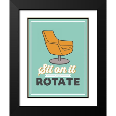 Sit On It Black Modern Wood Framed Art Print with Double Matting by Grey, Jace