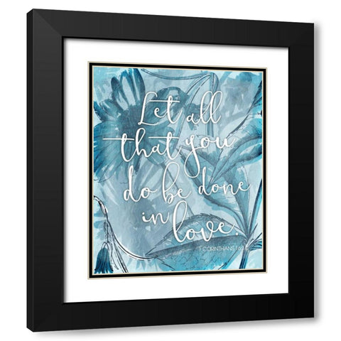 Done In Love Black Modern Wood Framed Art Print with Double Matting by Grey, Jace