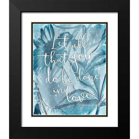 Done In Love Black Modern Wood Framed Art Print with Double Matting by Grey, Jace