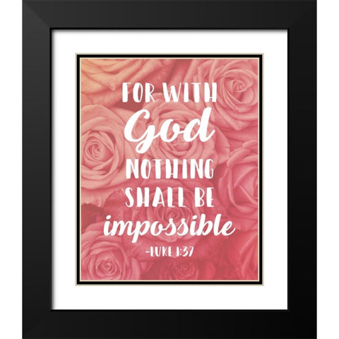 Impossibl Black Modern Wood Framed Art Print with Double Matting by Grey, Jace