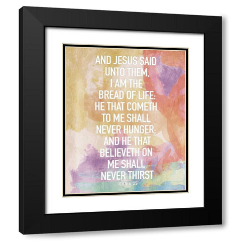 And Jesus Black Modern Wood Framed Art Print with Double Matting by Grey, Jace