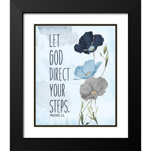 Let God Black Modern Wood Framed Art Print with Double Matting by Grey, Jace