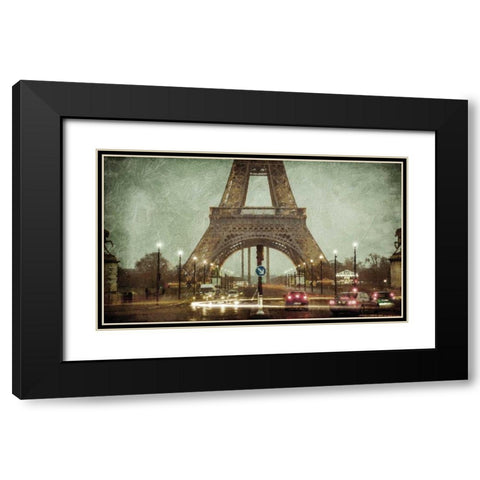 Light Up The Street Black Modern Wood Framed Art Print with Double Matting by Grey, Jace