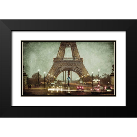 Light Up The Street Black Modern Wood Framed Art Print with Double Matting by Grey, Jace