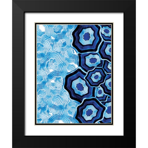 Other Half Of Blue White Agates Black Modern Wood Framed Art Print with Double Matting by Grey, Jace