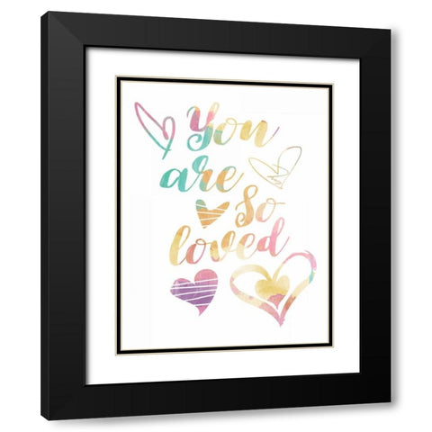So Loved Black Modern Wood Framed Art Print with Double Matting by Grey, Jace
