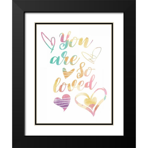 So Loved Black Modern Wood Framed Art Print with Double Matting by Grey, Jace