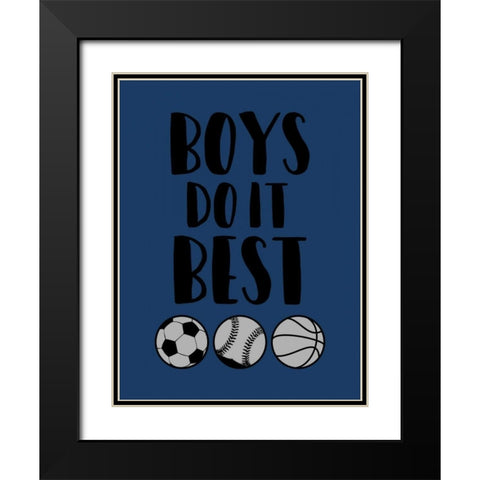 Boys Do It Black Modern Wood Framed Art Print with Double Matting by Grey, Jace