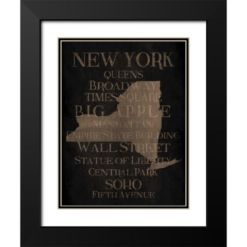 New York Silo Black Modern Wood Framed Art Print with Double Matting by Grey, Jace