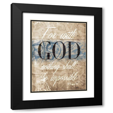 Luke God Black Modern Wood Framed Art Print with Double Matting by Grey, Jace