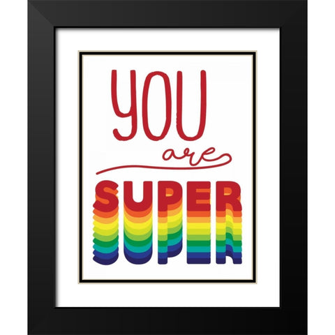 Super Black Modern Wood Framed Art Print with Double Matting by Grey, Jace