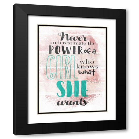 She Wants Black Modern Wood Framed Art Print with Double Matting by Grey, Jace