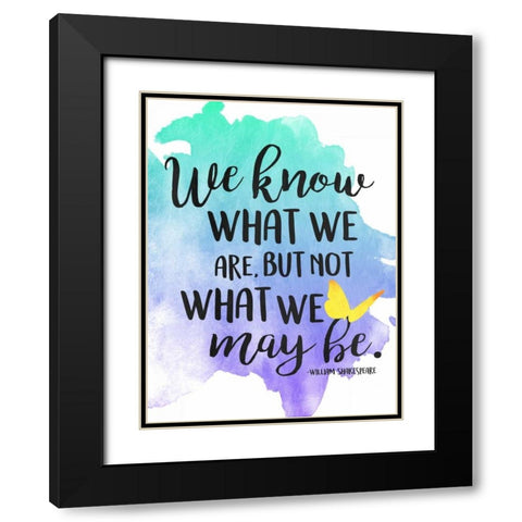 What We Are Black Modern Wood Framed Art Print with Double Matting by Grey, Jace