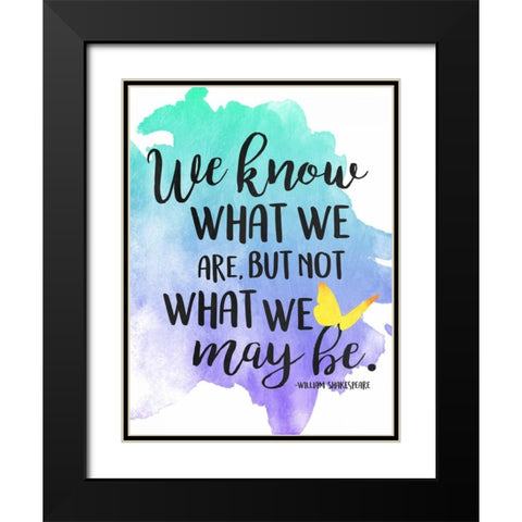 What We Are Black Modern Wood Framed Art Print with Double Matting by Grey, Jace