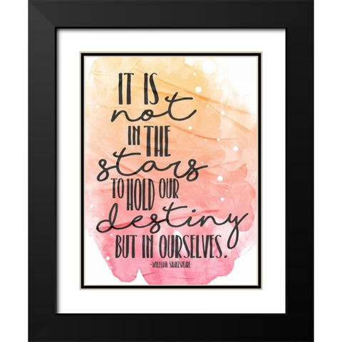 Not In The Stars Black Modern Wood Framed Art Print with Double Matting by Grey, Jace