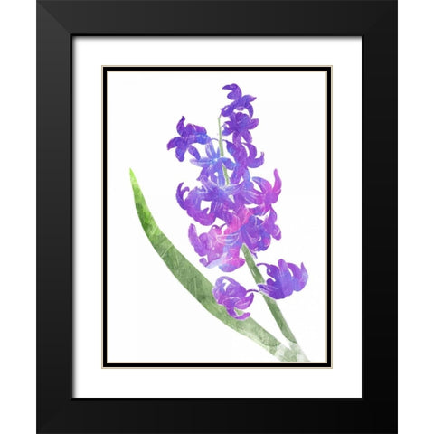 Watered Down Purp Pink Black Modern Wood Framed Art Print with Double Matting by Grey, Jace