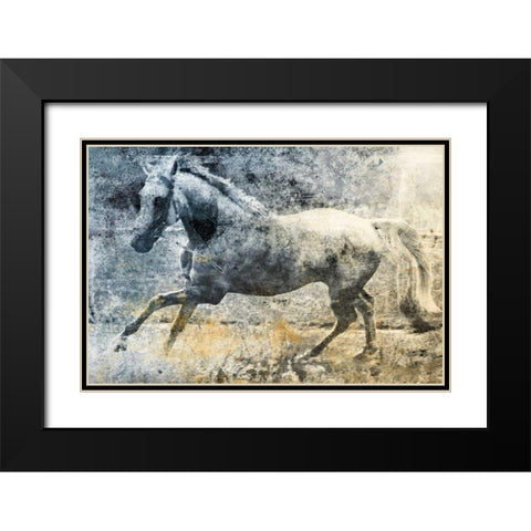 Washed Out Horse Black Modern Wood Framed Art Print with Double Matting by Grey, Jace