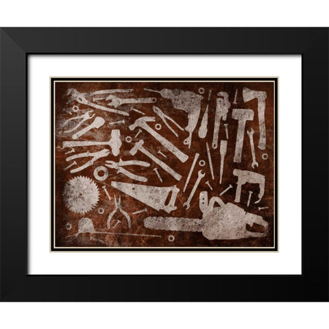 Rust Tools Black Modern Wood Framed Art Print with Double Matting by Grey, Jace