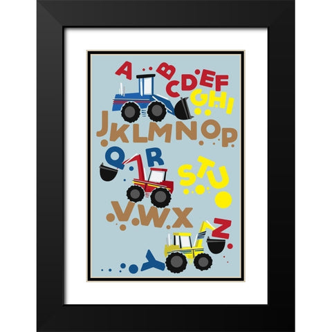 ABConstruction Black Modern Wood Framed Art Print with Double Matting by Grey, Jace