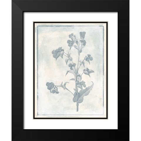 Sky Floral Cleaner Black Modern Wood Framed Art Print with Double Matting by Grey, Jace