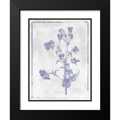 Monochrome Floral Lavender Black Modern Wood Framed Art Print with Double Matting by Grey, Jace