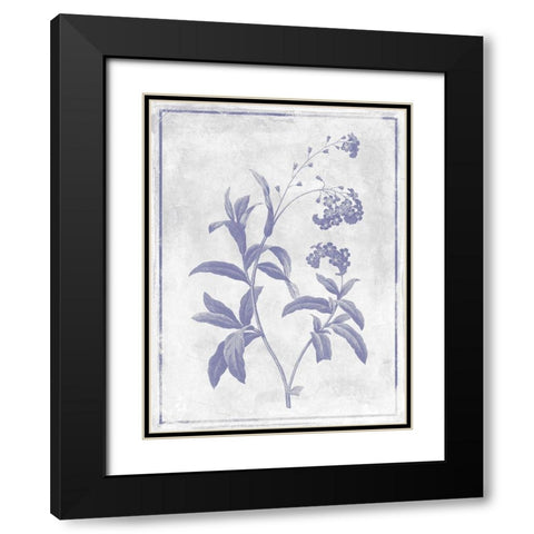 Monochrome Floral Lavender 2 Black Modern Wood Framed Art Print with Double Matting by Grey, Jace