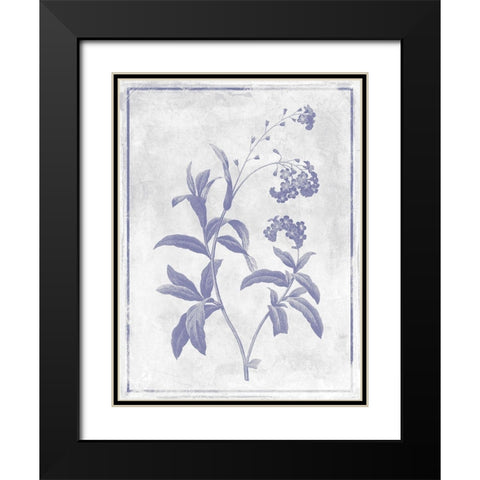 Monochrome Floral Lavender 2 Black Modern Wood Framed Art Print with Double Matting by Grey, Jace