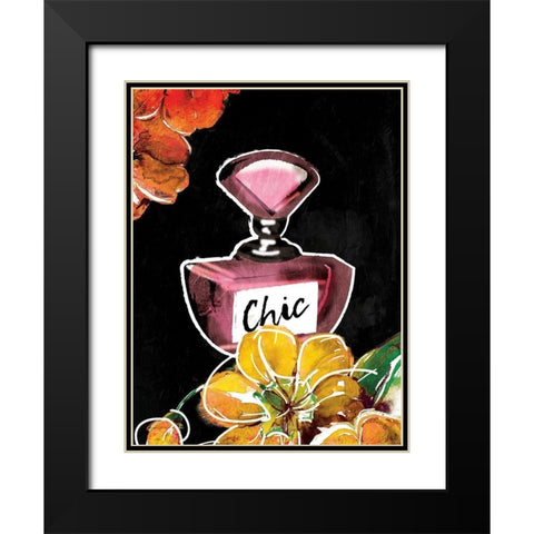 Flower Chic Black Modern Wood Framed Art Print with Double Matting by Grey, Jace