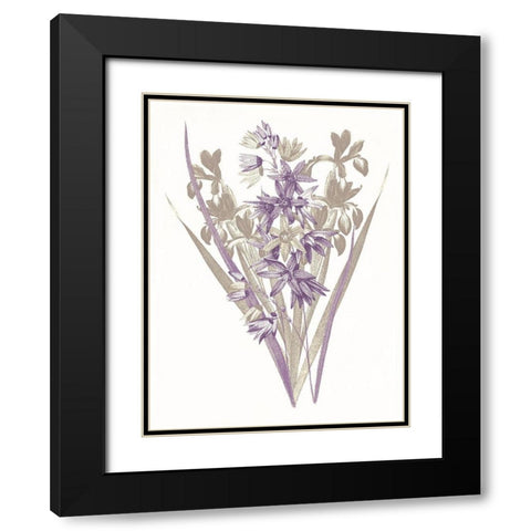 Lavender Flowers Three Black Modern Wood Framed Art Print with Double Matting by Grey, Jace
