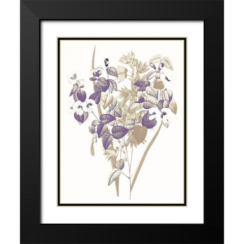 Lavender Flowers Four Black Modern Wood Framed Art Print with Double Matting by Grey, Jace