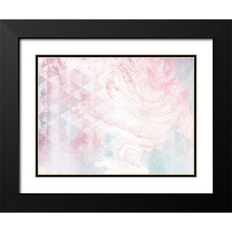 Ice Cream Galaxy Triangles Black Modern Wood Framed Art Print with Double Matting by Grey, Jace