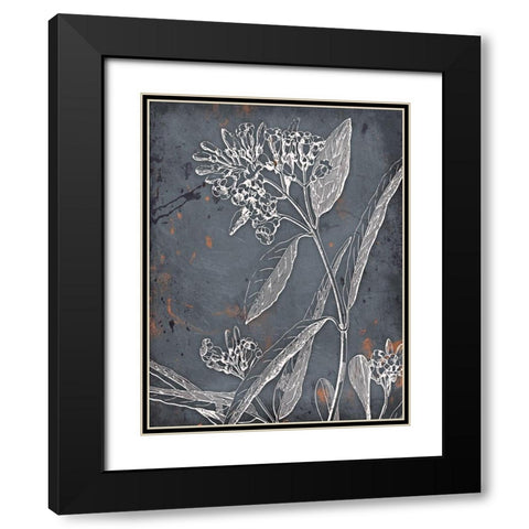Cool Fall Flowers Black Modern Wood Framed Art Print with Double Matting by Grey, Jace