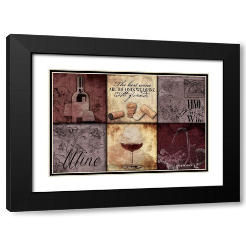 Best Wine Black Modern Wood Framed Art Print with Double Matting by Grey, Jace