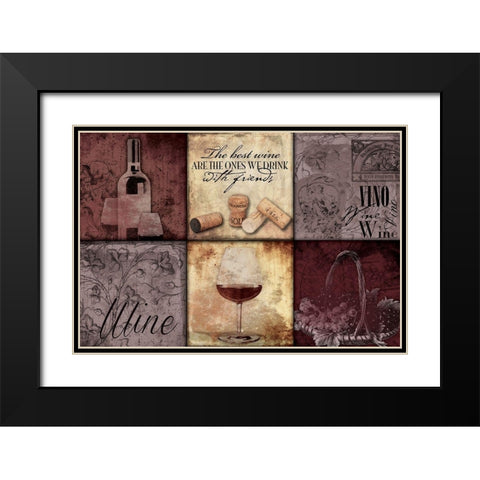 Best Wine Black Modern Wood Framed Art Print with Double Matting by Grey, Jace