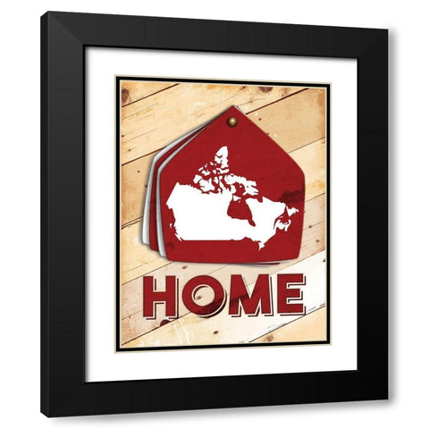 Canada Home Color Swatch Black Modern Wood Framed Art Print with Double Matting by Grey, Jace