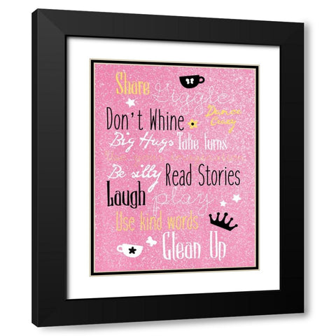 Share Giggles Black Modern Wood Framed Art Print with Double Matting by Grey, Jace