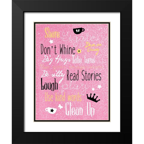 Share Giggles Black Modern Wood Framed Art Print with Double Matting by Grey, Jace