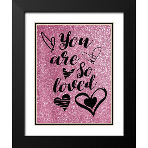 So Loved Black Modern Wood Framed Art Print with Double Matting by Grey, Jace