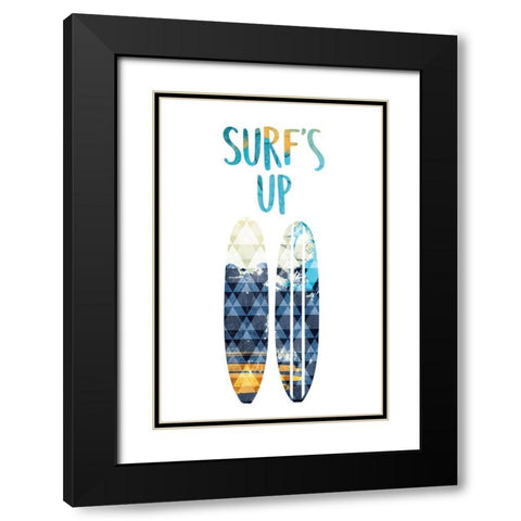 Triangle Board Black Modern Wood Framed Art Print with Double Matting by Grey, Jace