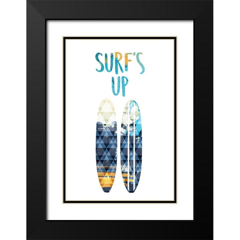 Triangle Board Black Modern Wood Framed Art Print with Double Matting by Grey, Jace