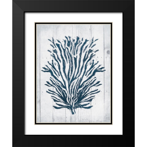 Coral White Wood Forth Black Modern Wood Framed Art Print with Double Matting by Grey, Jace