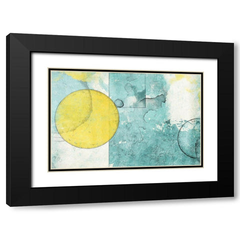 Shape Abstractions Black Modern Wood Framed Art Print with Double Matting by Grey, Jace